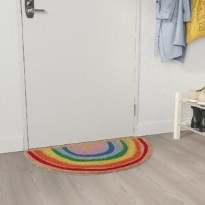 IKEA Rainbow Door Mat PILLEMARK Indoor Outdoor Rug NEW NWT Colorful